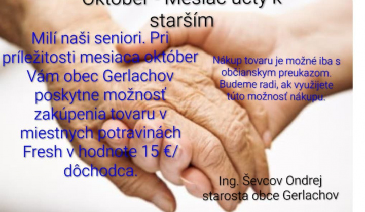 Október - Mesiac úcty k starším