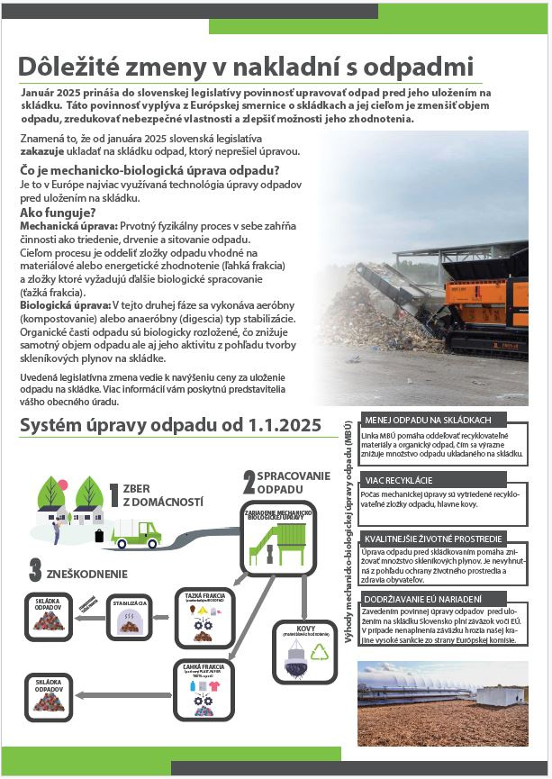 Fotka - Mechanicko-bilogicka úprava odpadov